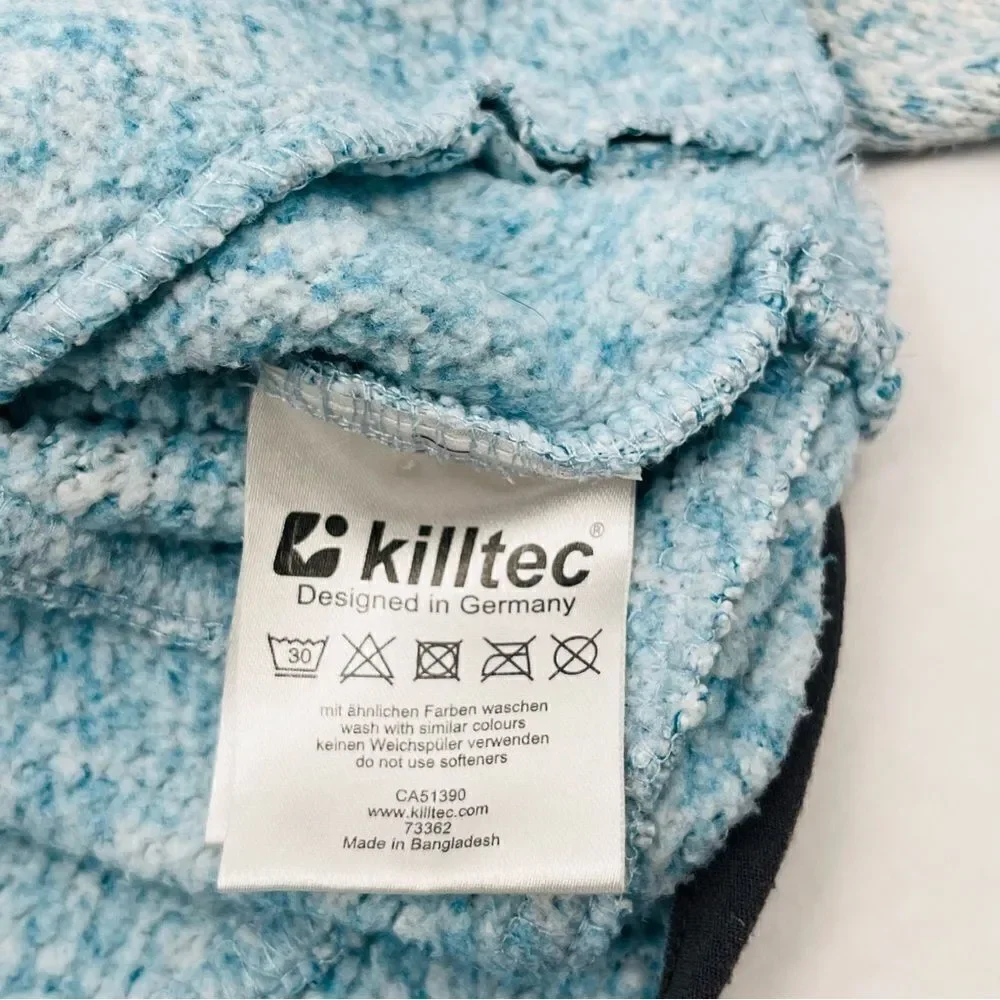 Killtec Tech Series Knit Jacket Full Zip Hooded In Blue Girls Size 10